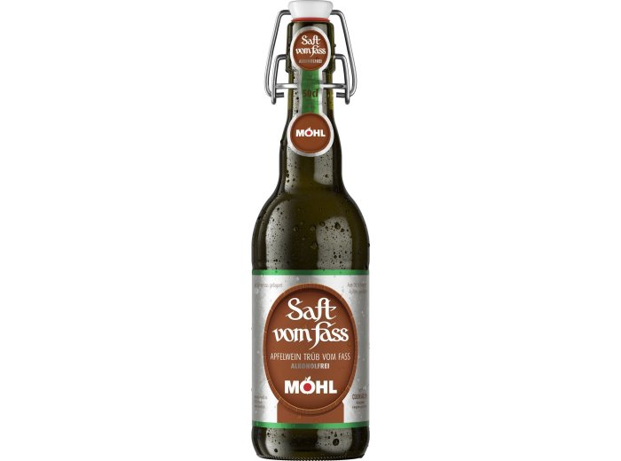 Möhl Saft vom Fass trüb alkoholfrei Bügel 15/050 Har