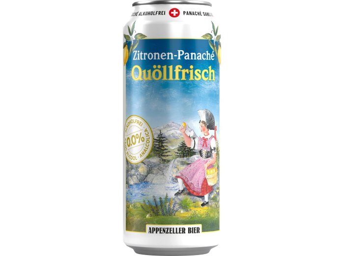Appenzeller Quöllfrisch Zitronen Panaché 0.00% Dose 50 24/050 Kar