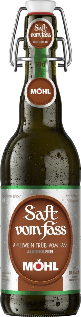 Möhl Saft vom Fass trüb alkoholfrei Bügel 15/050 Har
