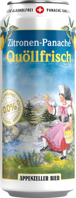Appenzeller Quöllfrisch Zitronen Panaché 0.00% Dose 50 24/050 Kar