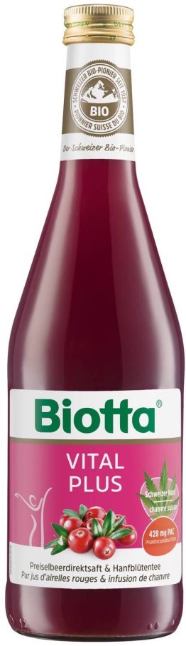 Biotta Vital Plus Preiselbeer mit Hanf* 06/050 Kar
