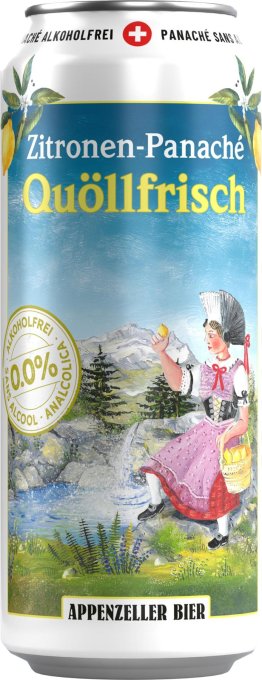 Appenzeller Quöllfrisch Zitronen Panaché 0.00% Dose 50 24/050 Kar