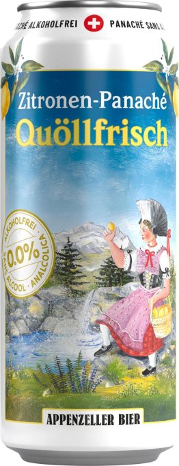 Appenzeller Quöllfrisch Zitronen Panaché 0.00% Dose 50 24/050 Kar